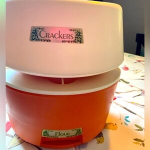 Retro Vintage Rubbermaid orange/white lazy Susan